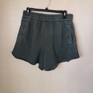Aerie On My Way High Waisted Short Size Medium In Olive Fun